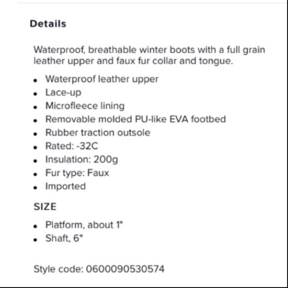 SOREL Whitney Short Leather Premium Winter Boots Waterproof Black 7.5 - Picture 6 of 6